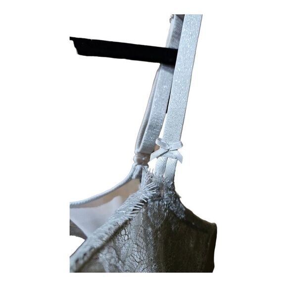 VICTORIA'S SECRET Dream Angels Pale Gold Push‎ Up Lace Bra - Size 32DDD - Picture 4 of 8